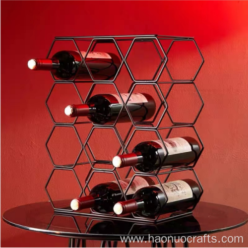 square Imitation iron wine rack